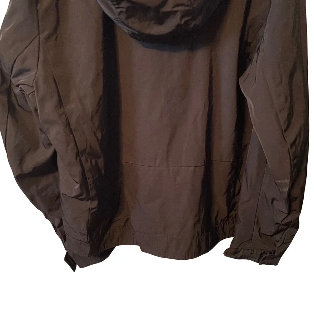 Calvin Klein Hooded Lightweight Jacket Black Zip Front Pockets Men's‎ Size L